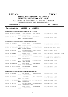 Comunicato Ufficiale n&deg; 29 del 17/4/2013 - FIPAV