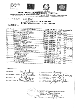 ISTITUTO COMPRENSIVO RENDE COMMENDA 87036 Rende (CS)