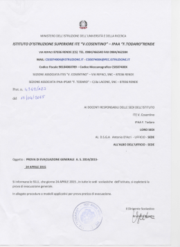 VIA REPACI 87036 RENDE (CS) TEL. 0984/466540 FAX 0984