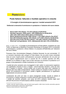 Semestrale 2015 Poste Italiane