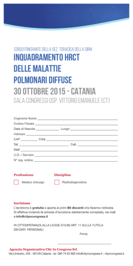 inquadramento hrct delle malattie polmonari diffuse