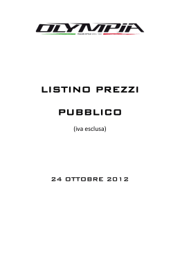LISTINO PREZZI PUBBLICO