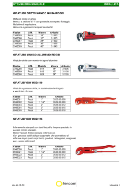 UTENSILERIA MANUALE IDRAULICA