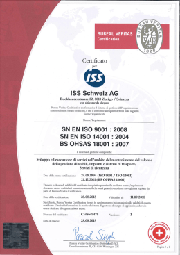 È possibile scaricare il Certificato ISO qui.