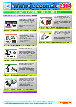 TELECAMERE MONITOR E VIDEOCONTROLLO