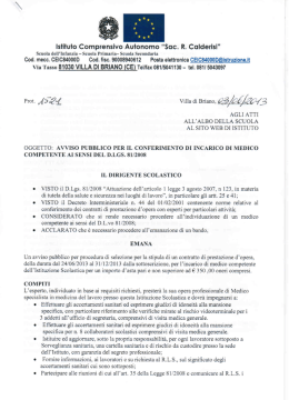 Via Tasso 81030 VILLA DI BRIANO (CE) Tal/fax 081/5041130