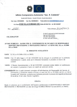 Via Tasso 81030 VILLA DI BRIANO (CE) Tal/fax 03115041130