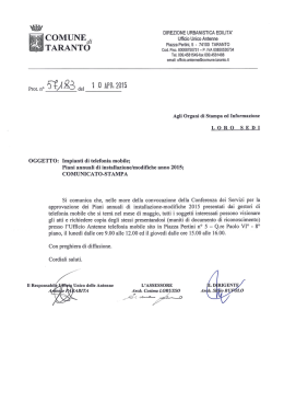 Ufﬁcio Unico Antenne Piazza Pertini, 5