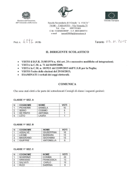 Scuola Secondaria di I Grado &ldquo;A. VOLTA &rdquo; 74100