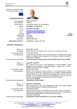 Via Vincenzo Di Pavia, 18 - 90138 Palermo ing.roberto