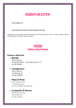 Scarica la lista delle cose che puoi fare a Palermo