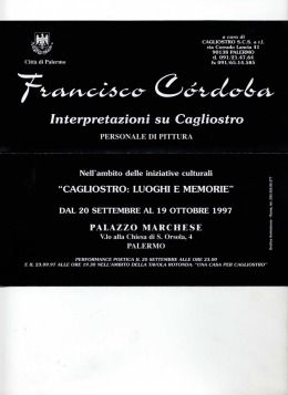 "3%? 90138 PALERMO - Francisco Córdoba