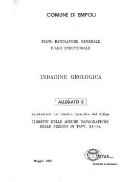Libretti delle misure topografiche delle sezioni