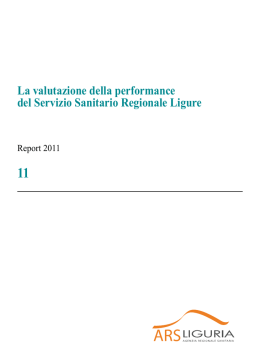 La valutazione della performance del Servizio Sanitario