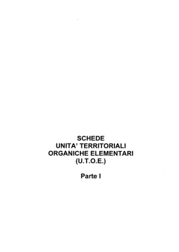 schede unita` territoriali organiche elementari (utoe)