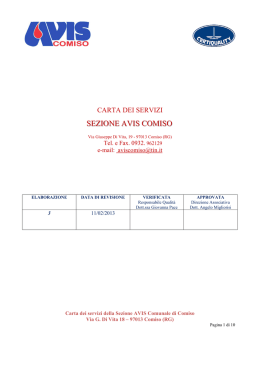 SEZIONE AVIS COMISO