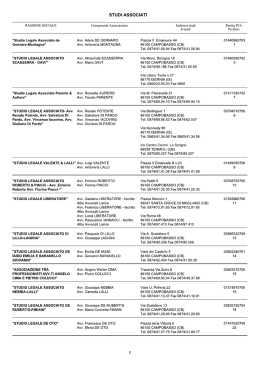 STUDI ASSOCIATI - Ordine Avvocati Campobasso