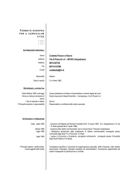 Via G.Pascoli n.4 &ndash; 86100 Campobasso 0874.94730 0874.412385