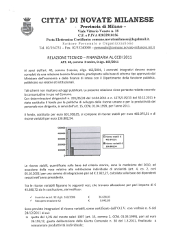 Relazione Tecnico-Finanziaria