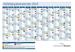 Mo, 30. Dezember 2013 Abfallkalender 2014 Mehr lesen