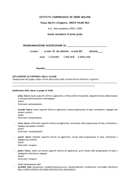 ISTITUTO COMPRENSIVO DE ZERBI MILONE Piazza Martiri d