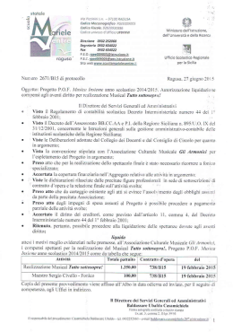 scuole I _ &ldquo; I &rdquo; Segreteria 0932 604022