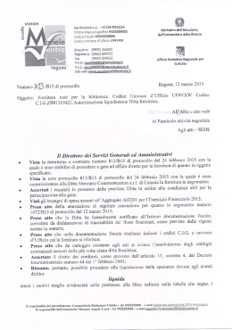 fornitura testi per la biblioteca. codice univoco d