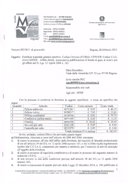Codice Univoco d Ufficio UF9VXW Codice CIG