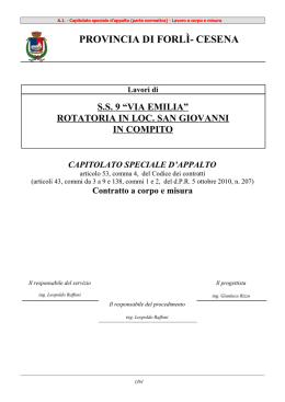 CSA (a corpo) - Provincia di Forl&igrave;