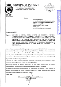 COMUNE DI PORCARI - Provincia di Lucca