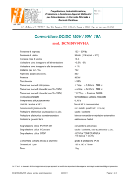 Convertitore DC/DC 150V / 90V 10A