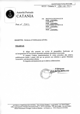 2 Procedura concorsuale - Autorità Portuale di Catania