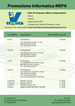 &euro; ACA - 3V Chimica Srl