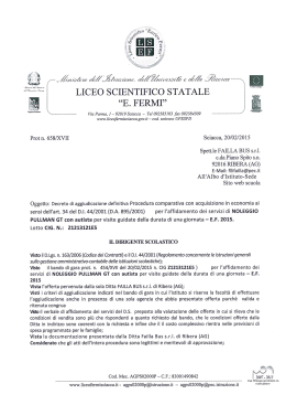 Decreto Aggiudicazione definitiva Noleggio Pullman GT