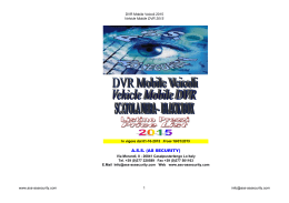 Listino TVCC DVR MOBILE e BLACK BOX Veicoli 2015