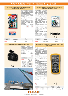 NUOVI PRODOTTI 2014 - numero 1 - pag. 1/25