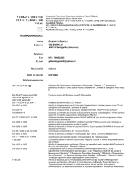 Indirizzo Via Bellini, 8 60019 Senigallia (Ancona) Telefono Fax 071