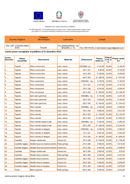 Listino prezzi Cogoni Anna Rita Tessuti Listino prezzi consigliato al