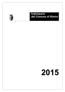 Indirizzario del Comune di Rimini
