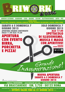 Scarica volantino BRIWORK - dal 6 al 7 Giugno 2015