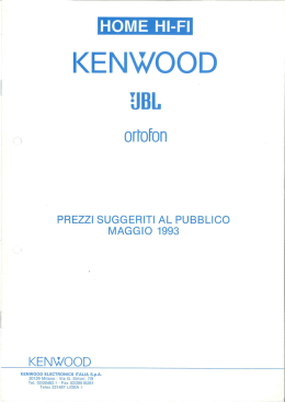 Listino prezzi Home Hi-Fi (1993