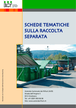 leggi le schede tematiche sulla raccolta separata dell