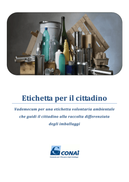 Vademecum Etichetta per il cittadino