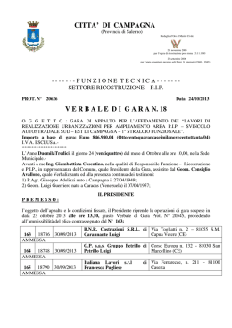 verbaledigara n. 18 citta` di campagna
