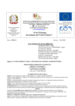 Istituto Comprensivo - Ufficio Scolastico Regionale per la Puglia