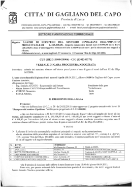 verbale di gara - Comune di Gagliano del capo