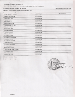 SCUOLA MEDIA "F. MALAGUTI" 40056 CRESPELLANO (BO) VIA IV