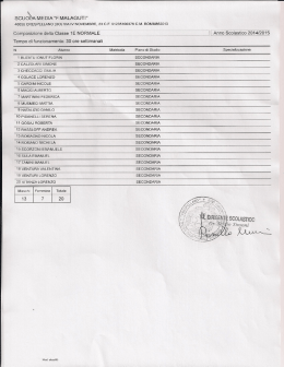 SCUOLA MEDIA "F.MALAGUTI" 40056 CRESPELLANO (BO) VIA IV