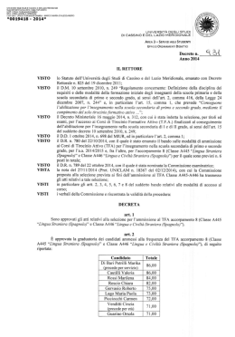 D.R. n. 931 del 19/12/2014 - Università degli Studi di Cassino