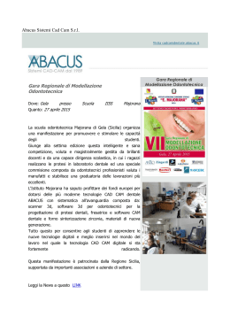 Abacus Sistemi Cad Cam S.r.l. Gara Regionale di Modellazione